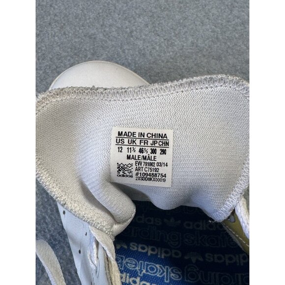 adidas Originals Stan Smith White Blue mens 12 US (11.5 UK)  c75192 2014 - Picture 3 of 9